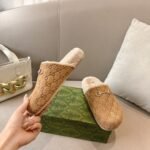 Gucci Women Mule With Horsebit Gg Suede In Beige 798740 Aaduy 9556 - Image 4