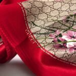Gucci Gg Blooms Foulard Scarf Red - Image 6
