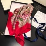 Gucci Gg Blooms Foulard Scarf Red - Image 7