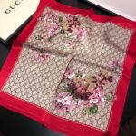 Gucci Gg Blooms Foulard Scarf Red - Image 2