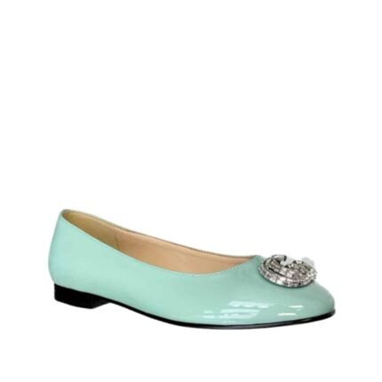 Gucci Crystal Gg Women’S Ballet Flat Blue