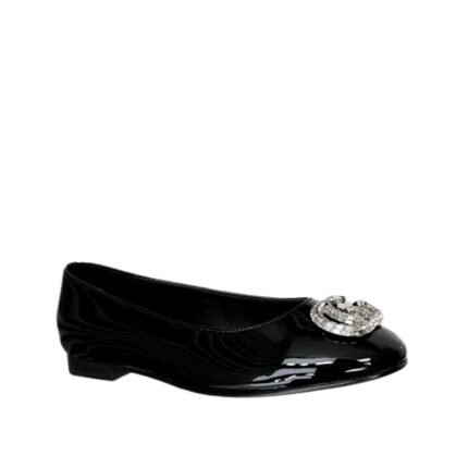 Gucci Crystal Gg Women’S Ballet Flat Black