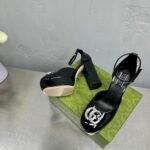 Gucci Women’S Platform Pump With Double G Black 762386 Bnc00 1000 - Image 4