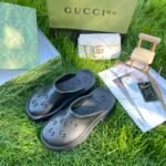 Gucci Men’S Slip On Sandal Black Gg Rubber 655517 Jfb00 1000 - Image 3