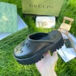 Gucci Men’S Slip On Sandal Black Gg Rubber 655517 Jfb00 1000 - Image 5