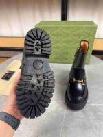 Gucci Horsebit Ankle Boots Leather Black - Image 6