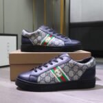 Gucci Gg Supreme Navy Blue Sneaker Gg With Web - Image 6