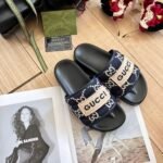 Gucci Gg Horizontal Strap Sandals With Tag In Blue - Image 2