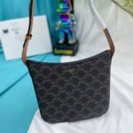 Celine Croque Bag In Triomphe Canvas And Calfskin Tan 19Cm 112272Cuz 04Lu - Image 2