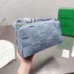 Bottega Veneta Brick Cassette Shoulder Bag Denim Blue 28Cm - Image 2
