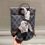 Celine Macadam Backpack Denim Canvas Navy Blue 34Cm - Image 7