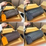 Louis Vuitton Soft Polochon Monogram Macassar Canvas Black 34Cm M46796 - Image 3