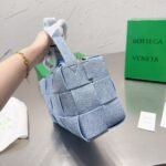 Bottega Veneta Brick Cassette Shoulder Bag Denim Blue 28Cm - Image 4