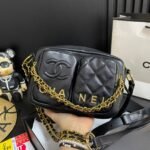 Chanel Quilted Small Camera Case Calfskin Black 22Cm - Image 4