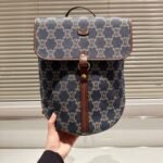 Celine Macadam Backpack Denim Canvas Navy Blue 34Cm - Image 2