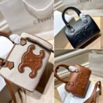 Celine Small Triomphe Leather Boston Bag In Smooth Calfskin Toasted 19Cm 113773Du3 04Lu - Image 6
