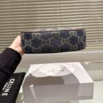 Celine Ava Triomphe Bag Half Moon In Denim Blue 25Cm - Image 7