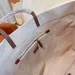 Prada Raffia Tote Beach Bag New Grey 37Cm - Image 7