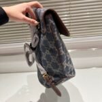 Celine Macadam Backpack Denim Canvas Navy Blue 34Cm - Image 4