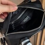 Prada Bauletto Recycled Nylon Shoulder Bag Black 21Cm - Image 8