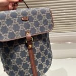 Celine Macadam Backpack Denim Canvas Navy Blue 34Cm - Image 5