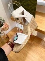 Gucci Women’S Gg Espadrille With Patch White - Image 5