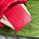 Gucci Gg Marmont Matelassé Mini Bucket Bag Red 13Cm 575163 Dtdht 6832 - Image 2