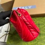 Gucci Gg Marmont Matelassé Mini Bucket Bag Red 13Cm 575163 Dtdht 6832 - Image 9