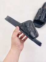 Gucci Womens Gg Matelasse Slide Black 694714 Bko60 1000 - Image 5