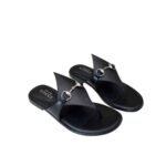 Gucci Women’S Thong Sandal With Horsebit Black