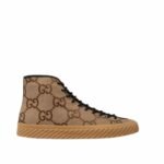 Gucci All Over Gg Logo High Top Sneaker Brown