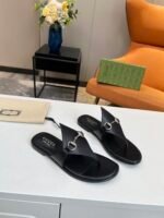 Gucci Women’S Thong Sandal With Horsebit Black - Image 4