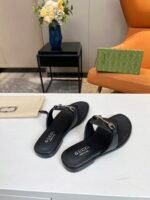 Gucci Women’S Thong Sandal With Horsebit Black - Image 5