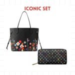 Iconic Set: Louis Vuitton X Takashi Murakami Superflat Neverfull Mm And Zippy Wallet