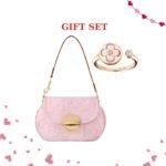 Gift Set: Louis Vuitton Sunset Washed Pink 27Cm And Color Blossom Mini Sun Ring Pink Gold