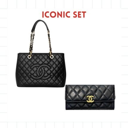 Iconic Set: Chanel Bolsa Grand Tote And Long Flap Wallet
