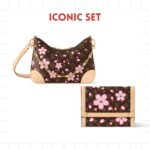 Iconic Set: Louis Vuitton X Takashi Murakami Boulogne Sakura And Victorine Wallet Sakura