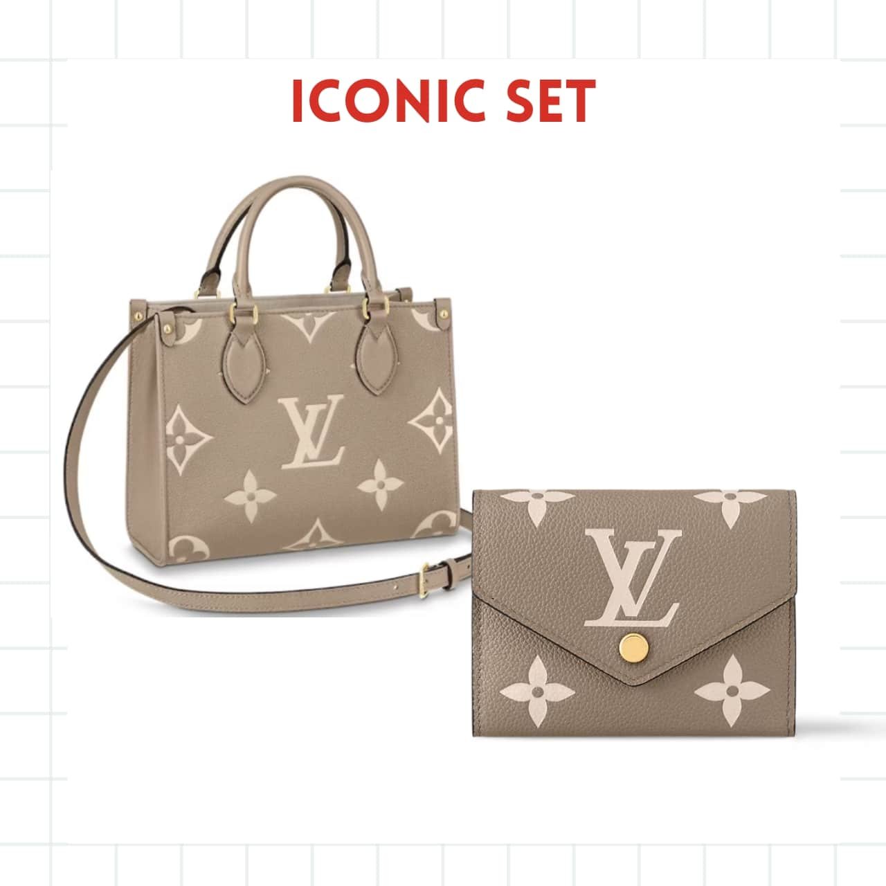 Gift-Set-Thumbnail-3-1 Iconic Set: Louis Vuitton Onthego Pm And Victorine Wallet - Image 1