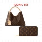 Iconic Set: Louis Vuitton Again Monogram And Monogram Zippy Long Wallet