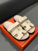 Hermes Chypre Sandal Calfskin Beige - Image 5
