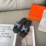 Hermes Oran Sandal Crystle Blue - Image 2