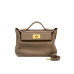 Hermès Kelly 24/24 Etoupe Evercolor 21Cm