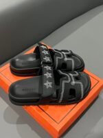 Hermes Chypre Sandal Star Stitched Noir H232142Z 02340 - Image 8