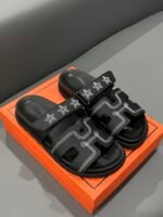 Hermes Chypre Sandal Star Stitched Noir H232142Z 02340 - Image 7