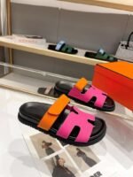 Hermes Chypre Sandal Pink Orange - Image 3
