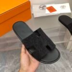 Hermes Izmir Sandal Noir Denim - Image 2