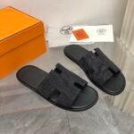 Hermes Izmir Sandal Noir Denim - Image 10