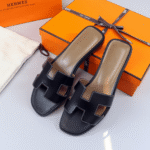 Hermes Oran Sandal Black H021056Z 01 - Image 2