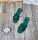 Hermes Slippers Flat Oran Full Dark Green H021056Z - Image 2