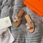 Hermes Oran Sandal Beige Macramé Nude H212010Z 3E350 - Image 2